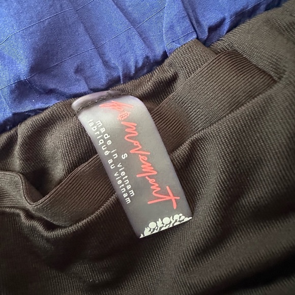 Small Free People Movement Blue and Neon Yellow Athletic Shorts - Picture 2 of 3